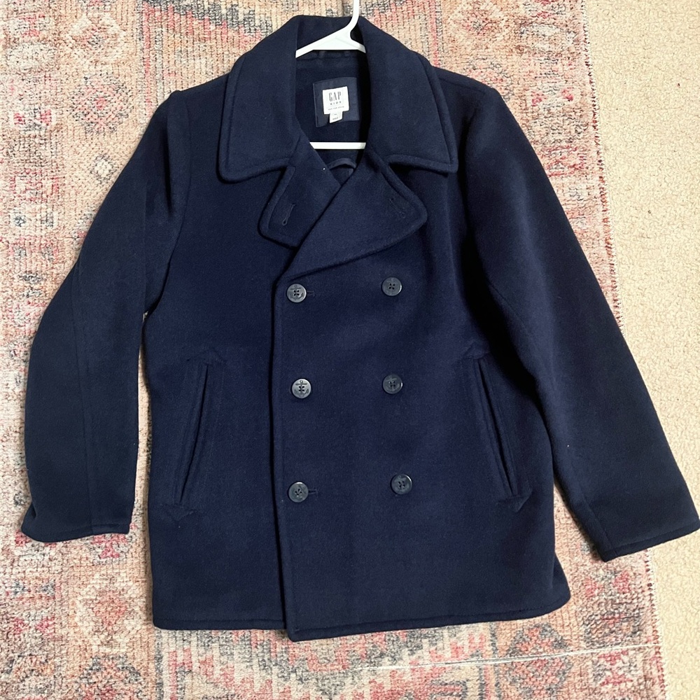 BRAND NEW NAVY STYLE BLUE WOOL PEACOAT!